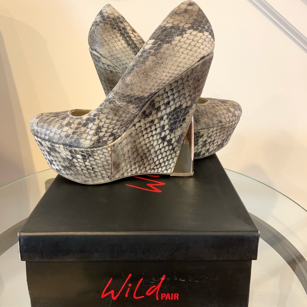 Snakeskin Wedges